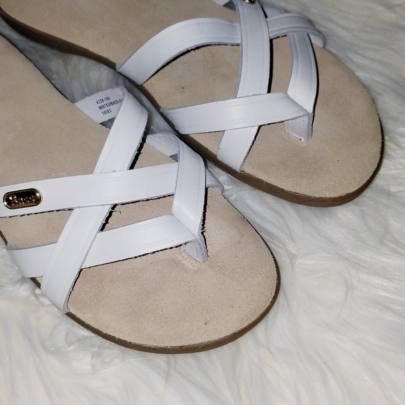 Bass Sunjuns white leather strappy 7.5 M - Picture 4 of 8